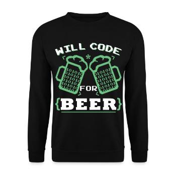 Funny Programming Coder Programmer Coder Coding - Unisex Sweatshirt - black - Front - Alina (178cm) & Michal (187cm)