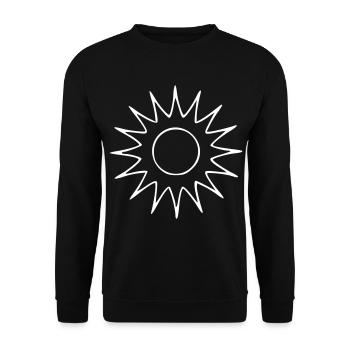 Soleil Dessin Nature Croquis Blanc - Sweat-shirt Unisexe - noir - Devant - Alina (178cm) & Michal (187cm)