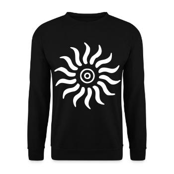 Soleil Dessin Nature Croquis Blanc - Sweat-shirt Unisexe - noir - Devant - Alina (178cm) & Michal (187cm)