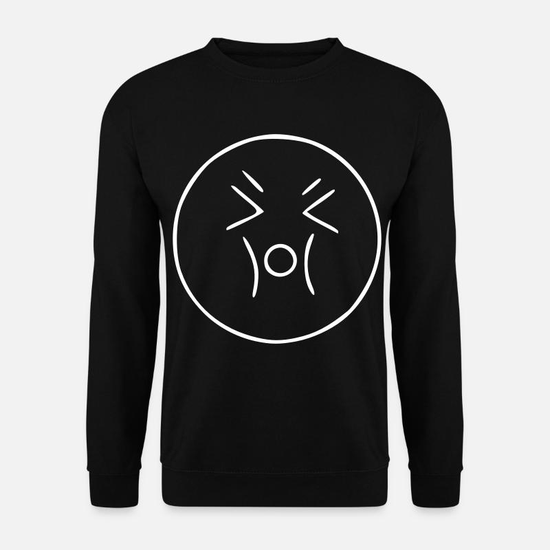 Emoji sketch blow white - Unisex Sweatshirt - black