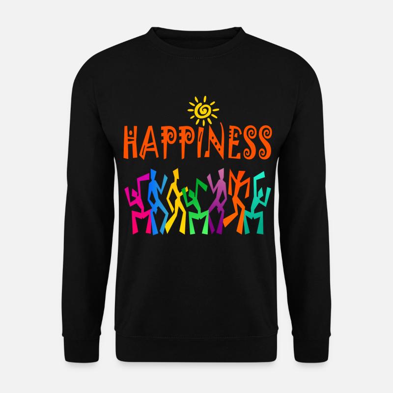 HAPPINESS - Unisex Pullover - Schwarz