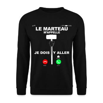 Sport Training Marteau Exercice - Sweat-shirt Unisexe - noir - Devant - Alina (178cm) & Michal (187cm)