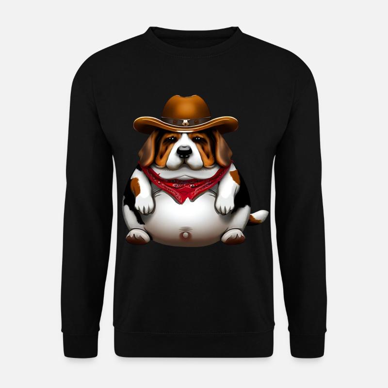 Fetter Beagle Cowboy - Unisex Pullover - Schwarz