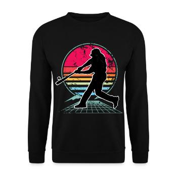 Base-ball - Sweat-shirt Unisexe - noir - Devant - Alina (178cm) & Michal (187cm)