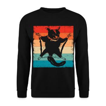 Rétro Vintage Sugar Glider Propriétaire Sugar Gliders - Sweat-shirt Unisexe - noir - Devant - Alina (178cm) & Michal (187cm)