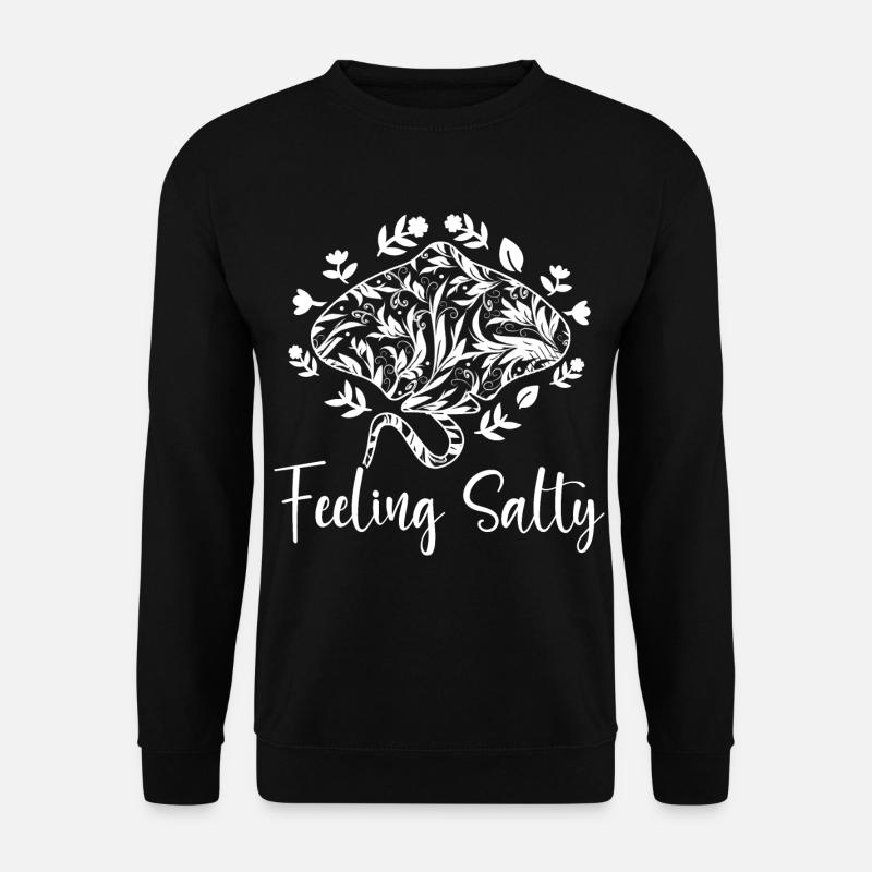 Mantarochen Fühlt Sich Salzig Mantarochen - Unisex Pullover - Schwarz