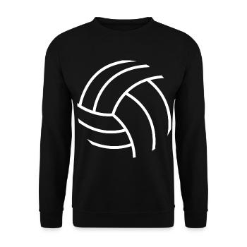 Volleyball Motiv - Unisex Pullover - Schwarz - Vorne - Alina (178cm) & Michal (187cm)