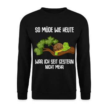 Je n’ai pas été aussi fatigué qu’aujourd’hui depuis hier - Sweat-shirt Unisexe - noir - Devant - Alina (178cm) & Michal (187cm)