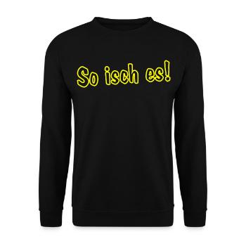 So isch es! - Unisex Pullover - Schwarz - Vorne - Alina (178cm) & Michal (187cm)