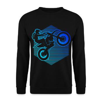 Dirt Bike Dirtbike Supermoto Dirt Biker Freestyle - Sweat-shirt Unisexe - noir - Devant - Alina (178cm) & Michal (187cm)