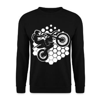 Women's Dirt Biker Dirt Bike Supermoto Freestyle Moto - Unisex Sweatshirt - black - Front - Alina (178cm) & Michal (187cm)