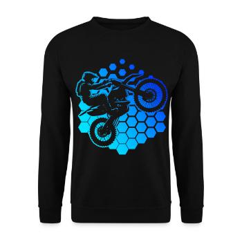 Women's Dirt Bike Supermoto Dirt Bike Dirt Biker - Unisex Sweatshirt - black - Front - Alina (178cm) & Michal (187cm)