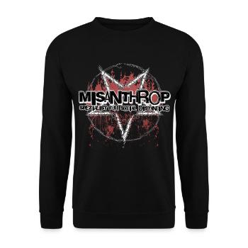 MISANTHROP Spezialist für Social Distancing - Unisex Pullover - Schwarz - Vorne - Alina (178cm) & Michal (187cm)