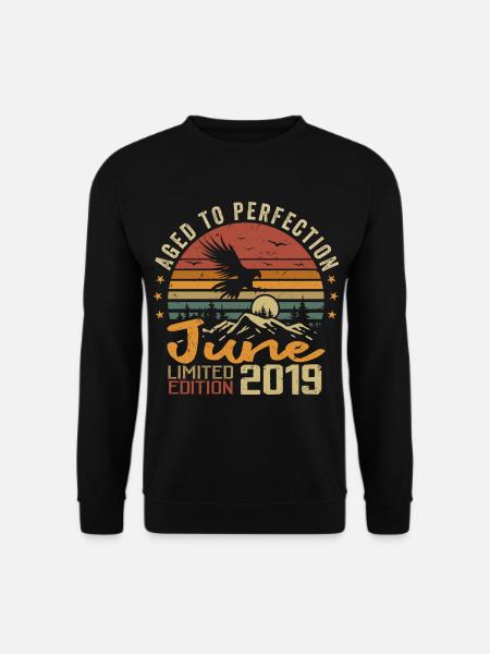 Vintage June 2019 June 2019 born in June 2019 Retro - Unisex Sweatshirt - black