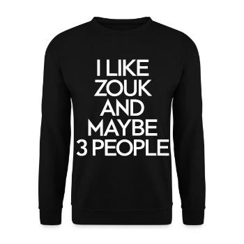 Zouk-Tanz-Geschenk - Unisex Pullover - Schwarz - Vorne - Alina (178cm) & Michal (187cm)