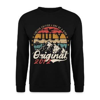 Juillet 2012 | Original Anniversaire Juillet 2012 - Sweat-shirt Unisexe - noir - Devant - Alina (178cm) & Michal (187cm)