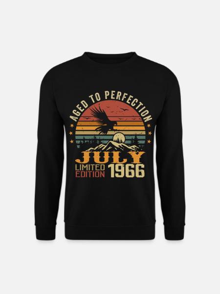 Millésime Juillet 1966 Anniversaire Juillet 1966 - Sweat-shirt Unisexe - noir