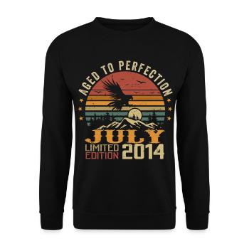 Millésime Juillet 2014 Anniversaire Juillet 2014 - Sweat-shirt Unisexe - noir - Devant - Alina (178cm) & Michal (187cm)