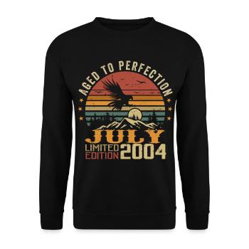 Vintage July 2004 Anniversary July 2004 - Unisex Sweatshirt - black - Front - Alina (178cm) & Michal (187cm)