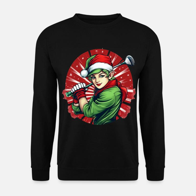 Christmas Elf Golf - Unisex Sweatshirt - black