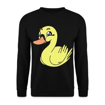 duck ducks children child baby - Unisex Sweatshirt - black - Front - Alina (178cm) & Michal (187cm)