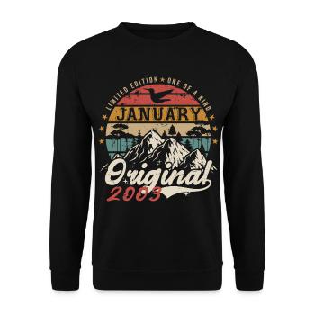 January 2003 Anniversary Gift - January 2003 - Unisex Sweatshirt - black - Front - Alina (178cm) & Michal (187cm)
