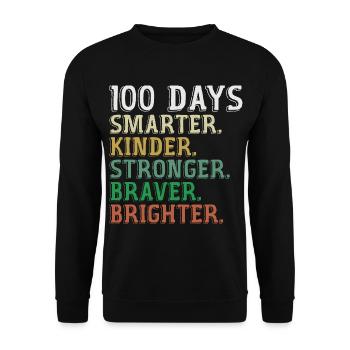 100 Days of School Smarter - 100th Days Of School - Sweat-shirt Unisexe - noir - Devant - Alina (178cm) & Michal (187cm)