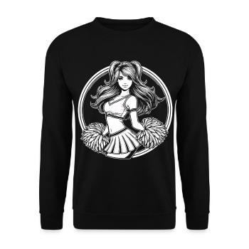 pom-pom girl comique - Chearleading Design - Sweat-shirt Unisexe - noir - Devant - Alina (178cm) & Michal (187cm)