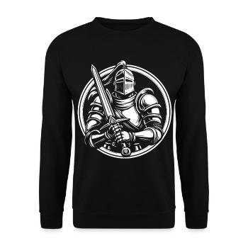 Conception de logo de chevalier pour l’éventail médiéval - Sweat-shirt Unisexe - noir - Devant - Alina (178cm) & Michal (187cm)