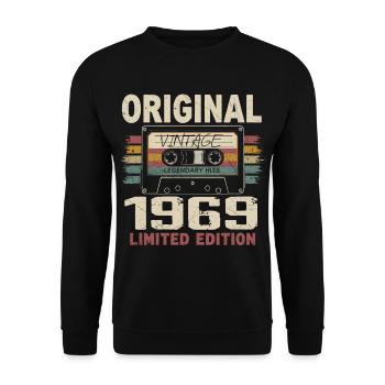 1969 Birthday Gift 1969 Vintage 1969 Retro - Unisex Sweatshirt - black - Front - Alina (178cm) & Michal (187cm)