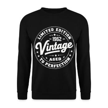 Legende seit 1962 Genial seit 1962 Retro 1962 - Unisex Pullover - Schwarz - Vorne - Alina (178cm) & Michal (187cm)