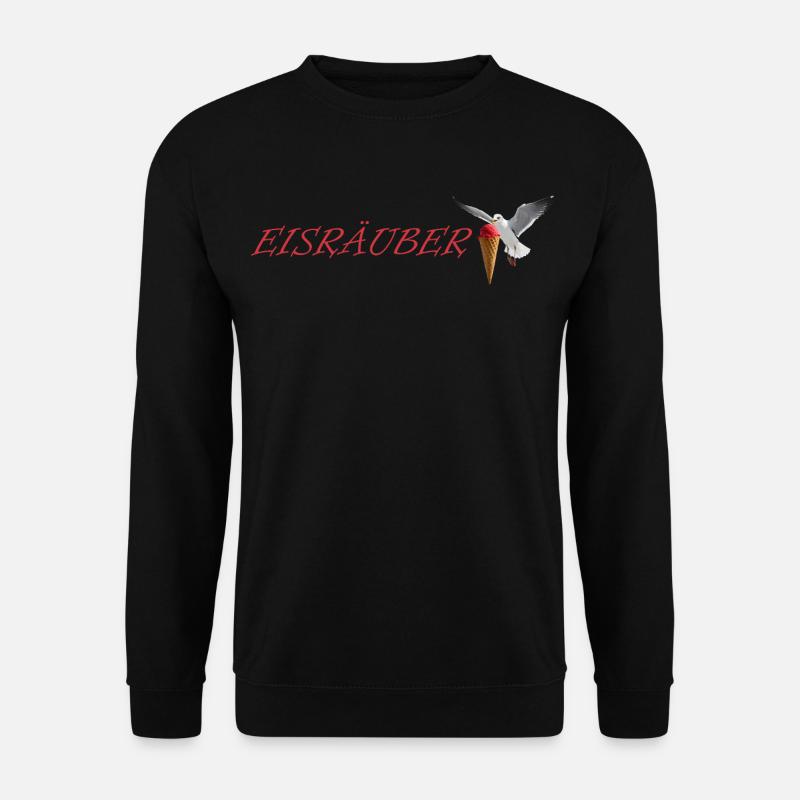 Eisräuber Design mit fliegender Möwe - Unisex Pullover - Schwarz