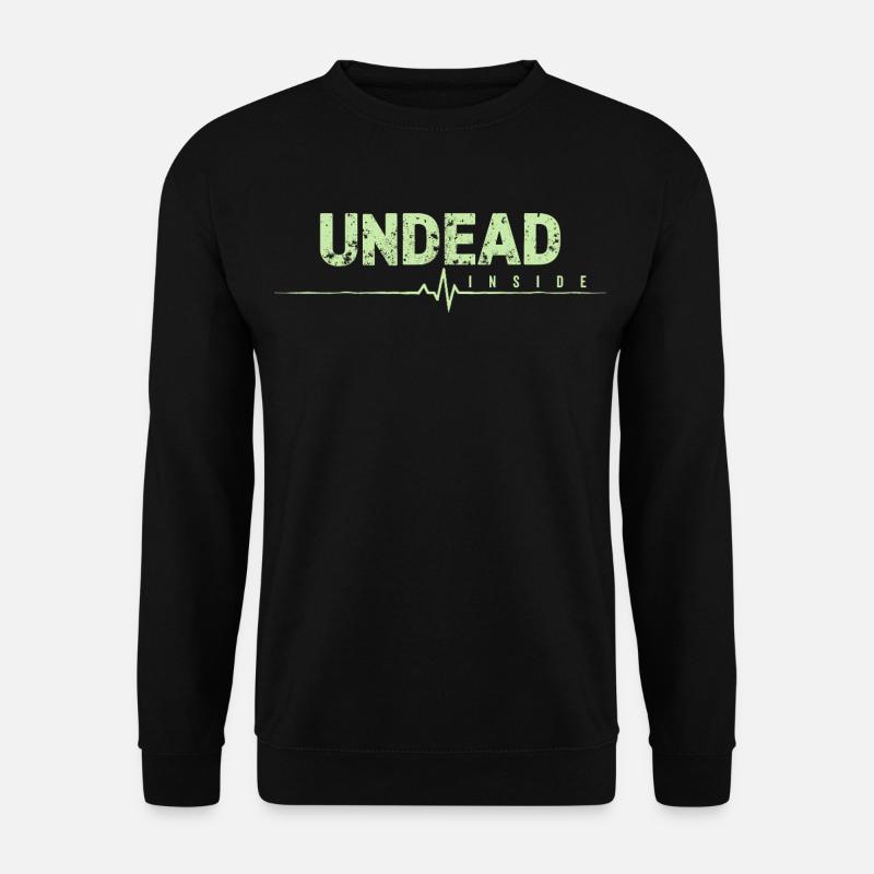 Undead Inside Zombie Spruch - Unisex Pullover - Schwarz