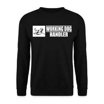 Working Dog Handler Motif - Unisex Sweatshirt - black - Front - Alina (178cm) & Michal (187cm)