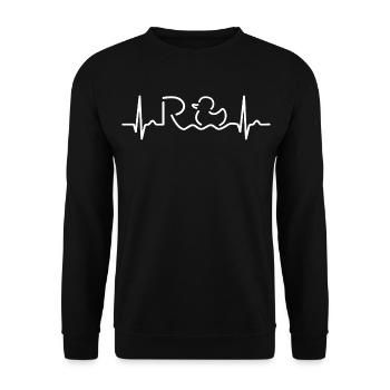 Enfin, pension - retraite - retraite - Sweat-shirt Unisexe - noir - Devant - Alina (178cm) & Michal (187cm)