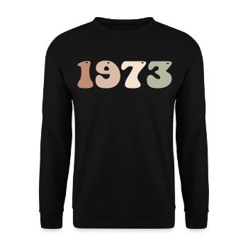 1973 - Sweat-shirt Unisexe - noir - Devant - Alina (178cm) & Michal (187cm)