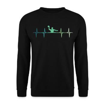 Water polo Heartbeat Water polo - Unisex Sweatshirt - black - Front - Alina (178cm) & Michal (187cm)