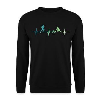 Trail running battement de coeur - Sweat-shirt Unisexe - noir - Devant - Alina (178cm) & Michal (187cm)