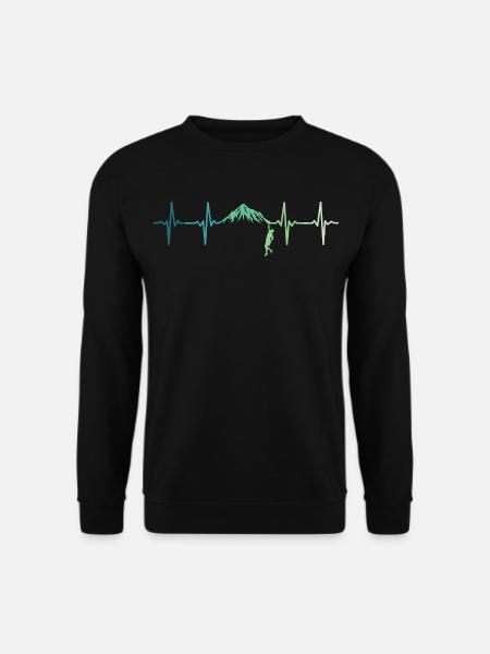 Climbing Heartbeat Climber - Unisex Sweatshirt - black