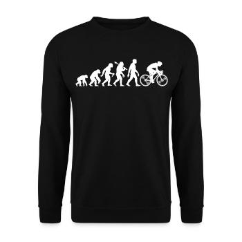 Cyclists Evolution for Cycling - Unisex Sweatshirt - black - Front - Alina (178cm) & Michal (187cm)