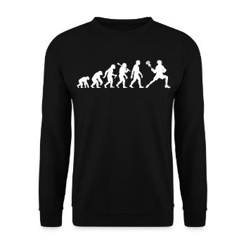 Lacrosse Evolution Für Lacrosse Sport Und Spiel - Unisex Pullover - Schwarz - Vorne - Alina (178cm) & Michal (187cm)