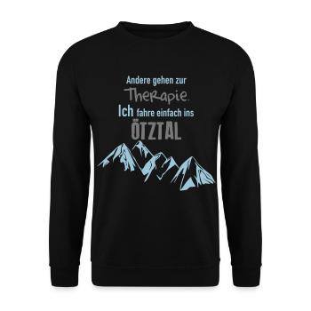 Therapie Ötztal - Unisex Pullover - Schwarz - Vorne - Alina (178cm) & Michal (187cm)