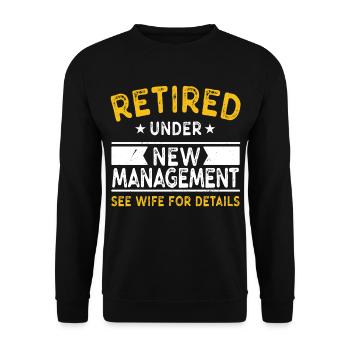 Retirement Retired funny saying Grandpa - Unisex Sweatshirt - black - Front - Alina (178cm) & Michal (187cm)
