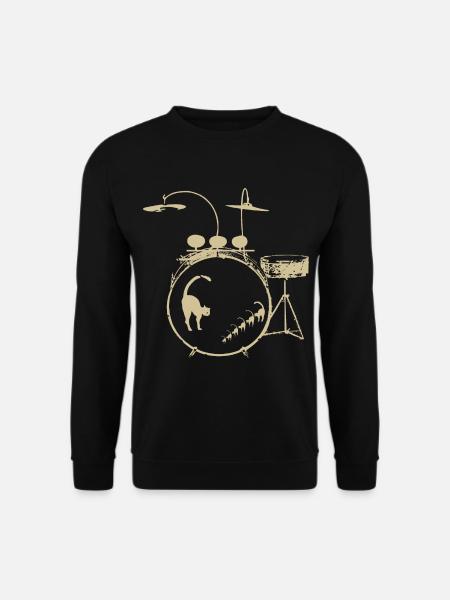 Drummer - Vintage Drum Set - Unisex Sweatshirt - black