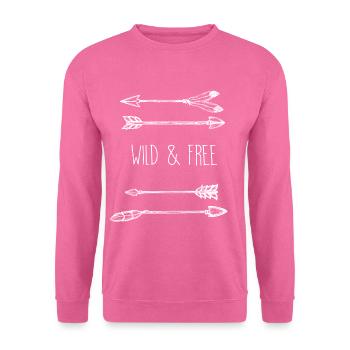 Flèches vagabondes - Sweat-shirt Unisexe - rose - Devant