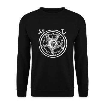 Martin Luther Rose ou Sceau de la Réforme - Sweat-shirt Unisexe - noir - Devant - Alina (178cm) & Michal (187cm)