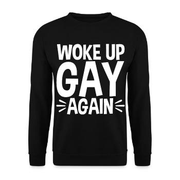 Drôle gay Pride Lesbian Pride Ok To Be Gay - Sweat-shirt Unisexe - noir - Devant - Alina (178cm) & Michal (187cm)