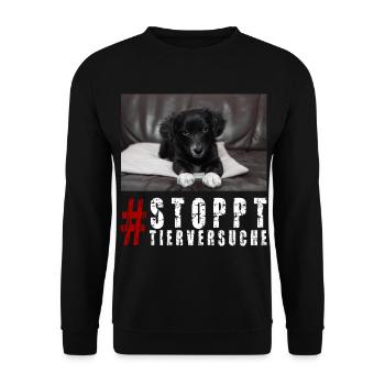 Tierschutz Tierrechte Tierschützer Veganer Vegan - Unisex Pullover - Schwarz - Vorne - Alina (178cm) & Michal (187cm)