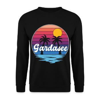 Lake Garda Holidaymakers Lake Garda - Unisex Sweatshirt - black - Front - Alina (178cm) & Michal (187cm)