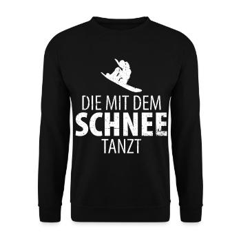 Snowboarding Snowboarder Snowboard Damen - Unisex Pullover - Schwarz - Vorne - Alina (178cm) & Michal (187cm)